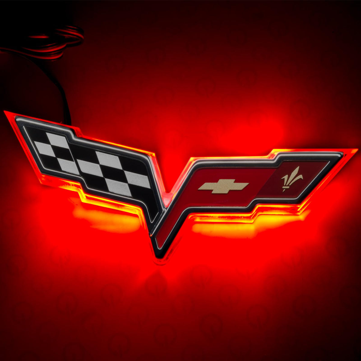 Oracle Lighting Red Illuminated Emblem, Single Intensity (2005-2013 Corvette) - 3099-003