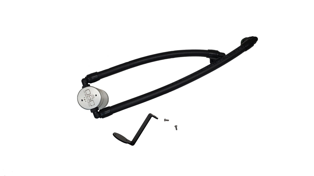 J&L Oil Separator 3.0 PCV Side - Clear Anodized (2024-2025 Ranger 2.7L) - 3099P-C