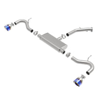 AFE Takeda 2-1/2 IN 409 Stainless Steel Axle-Back Exhaust w/ Blue Flame Tips (Hyundai Elantra GT 18-20 L4-1.6L (t)) - 49-47016-L