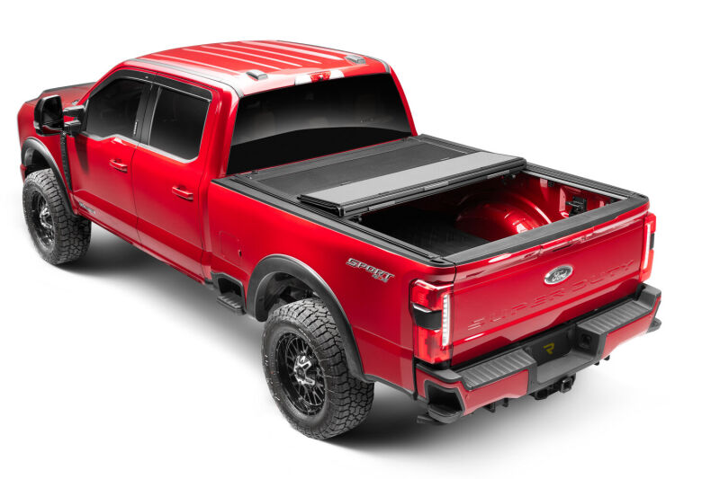 BAK Industries BAKFlip MX4 TS Hard Folding Truck Bed Cover - 2016-2023 Toyota Tacoma 6' 2" Bed with Deck Rail System - 449427TS