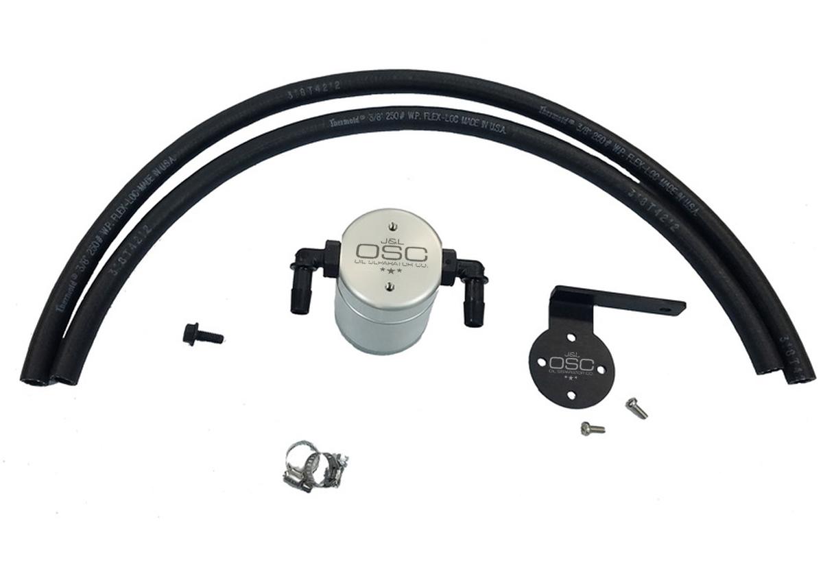 J&L Oil Separator 3.0 Driver Side, Clear Anodized (1995-2004 Toyota Tacoma / 4Runner 3.4L) - 3101D-C