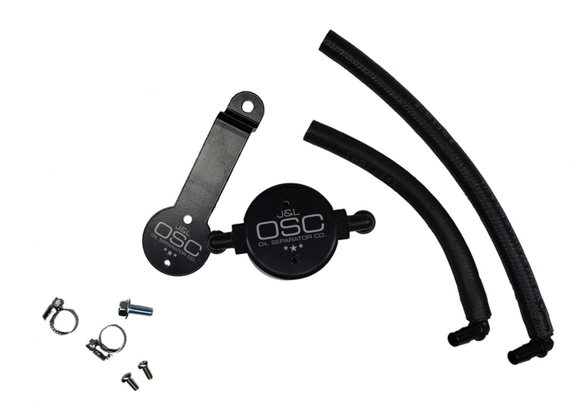 J&L Oil Separator 3.0 Driver Side, Black Anodized (2016-2020 Toyota Tacoma 3.5L) - 3104D-B