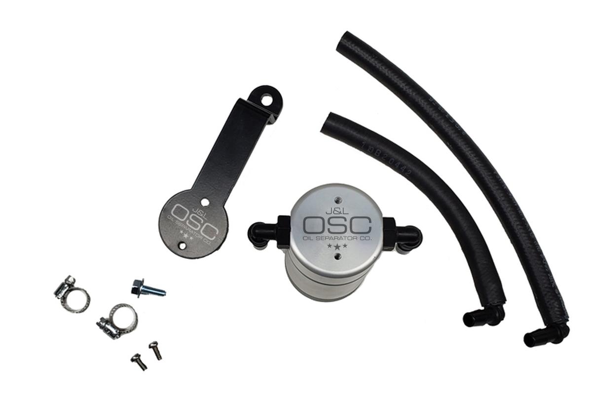 J&L Oil Separator 3.0 Driver Side, Clear Anodized (2016-2020 Toyota Tacoma 3.5L) - 3104D-C