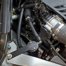J&L Oil Separator 3.0 Passenger Side, Black Anodized (2018-2020 Kia Stinger GT 3.3L TT) - 3106P-B