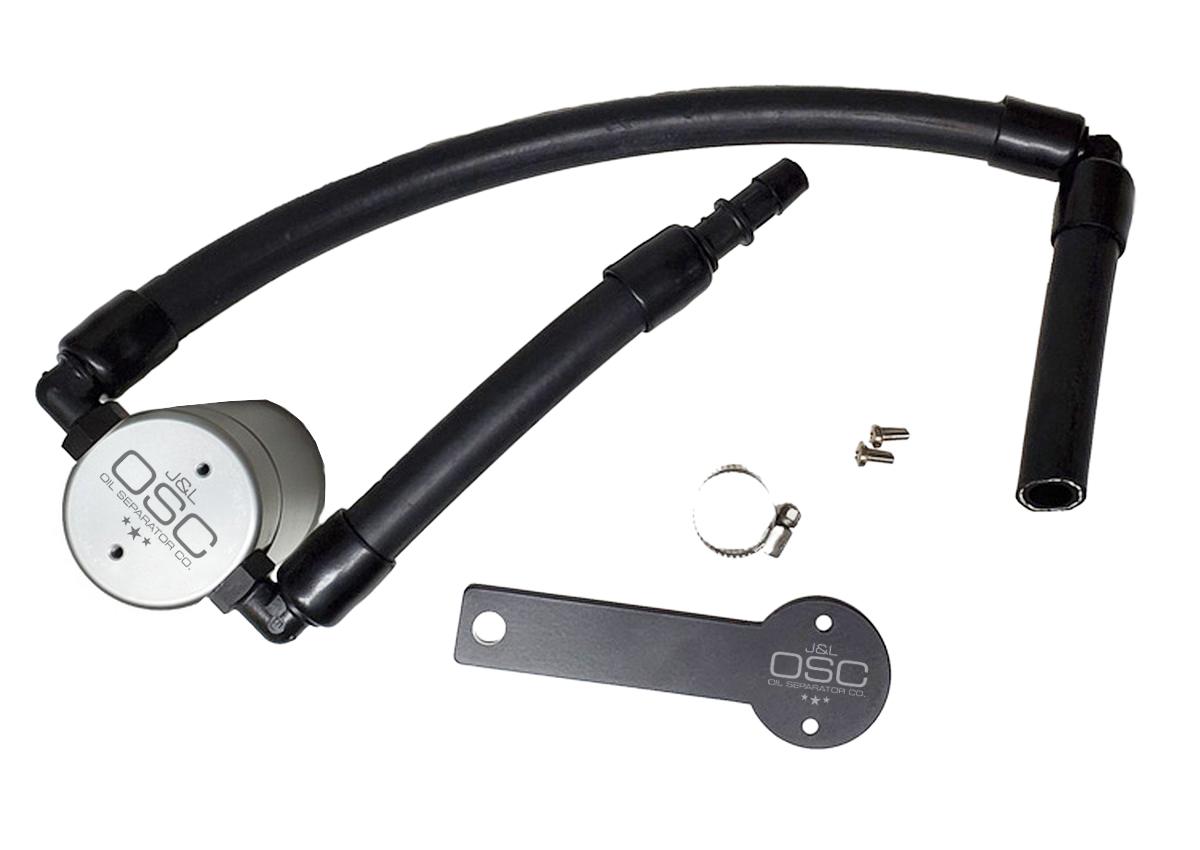 J&L Oil Separator 3.0 Passenger Side, Clear Anodized (2018-2020 Kia Stinger GT 3.3L TT) - 3106P-C