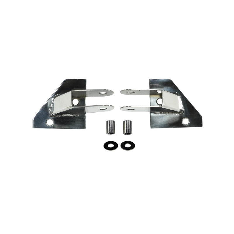 Rugged Ridge Mirror Relocation Bracket Kit Stainless Steel; 87-95 Jeep Wrangler Yj - 11026.01