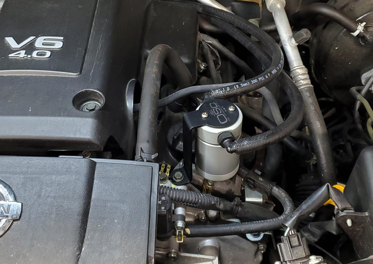 J&L 3.0 Oil Separator - Passenger Side, Black (2005-2019 Frontier & Pathfinder 4.0L) - 3109P-C