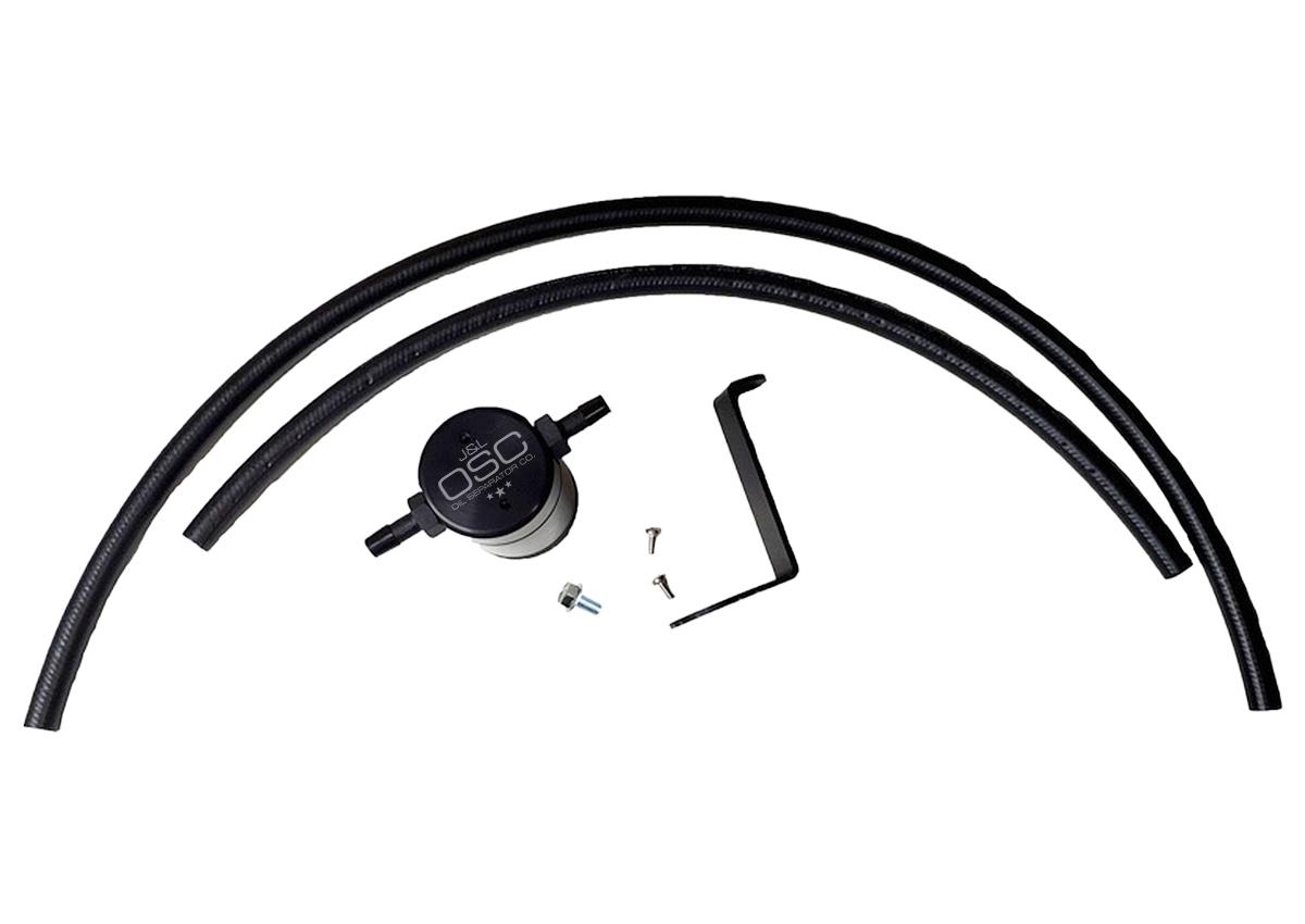 J&L 3.0 Oil Separator (2016-2021 Infiniti Q50/Q60 3.0T ) Driver Side Black Anodized - 3110D-B