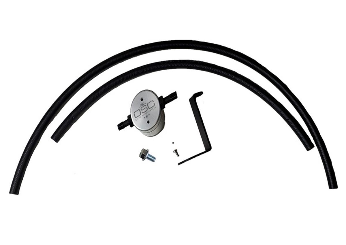 J&L 3.0 Oil Separator (2016-2021 Infiniti Q50/Q60 3.0T ) Driver Side Clear Anodized - 3110D-C