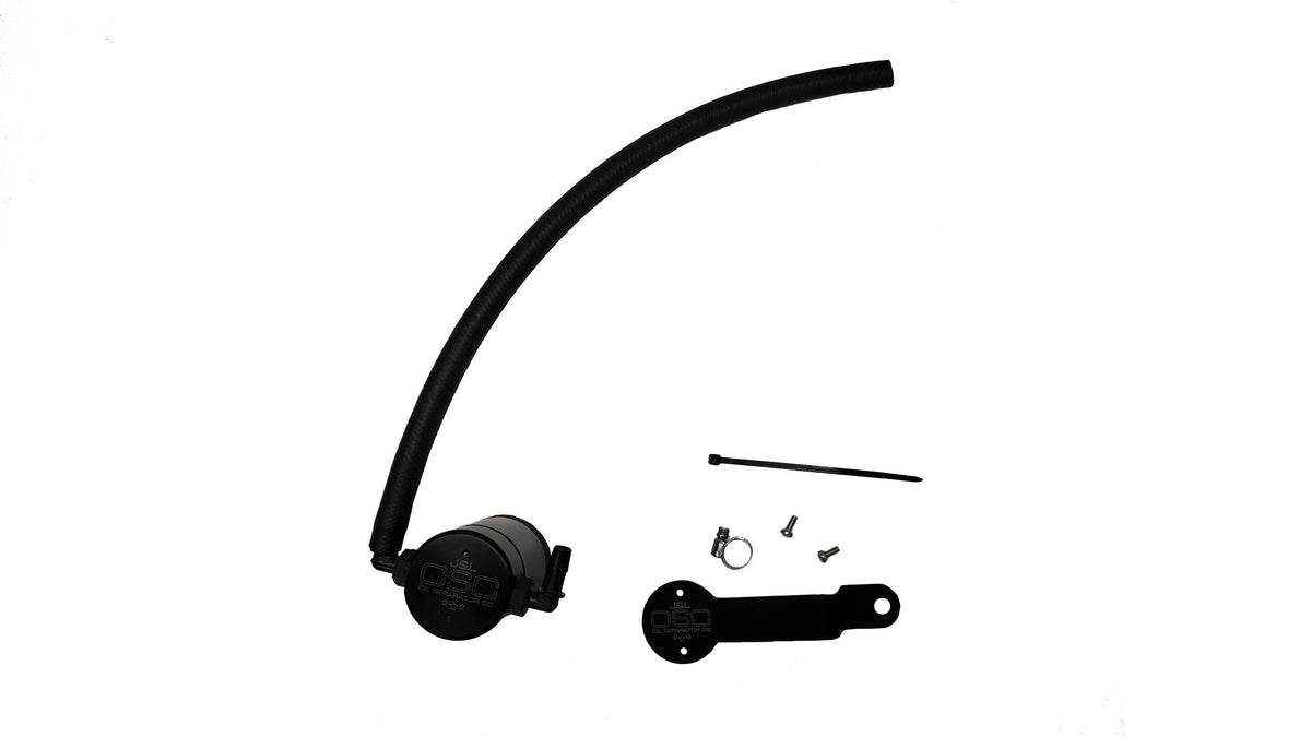 J&L 3.0 Passenger Side Oil Separator - Black Anodized (2017-2022 Honda CR-V 1.5L Turbo) - 3112P-B