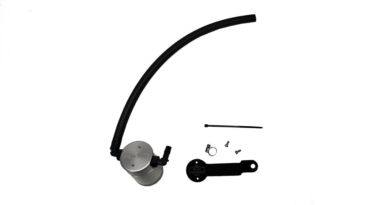 J&L 3.0 Passenger Side Oil Separator - Clear Anodized (2017-2022 Honda CR-V 1.5L Turbo) - 3112P-C