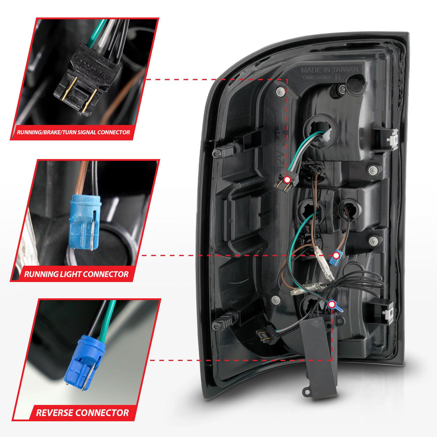 ANZO Tail Light Assembly (2014-2019 Sierra 1500, Sierra 1500 Limited, Sierra 2500 HD, Sierra 3500 HD) - 311466