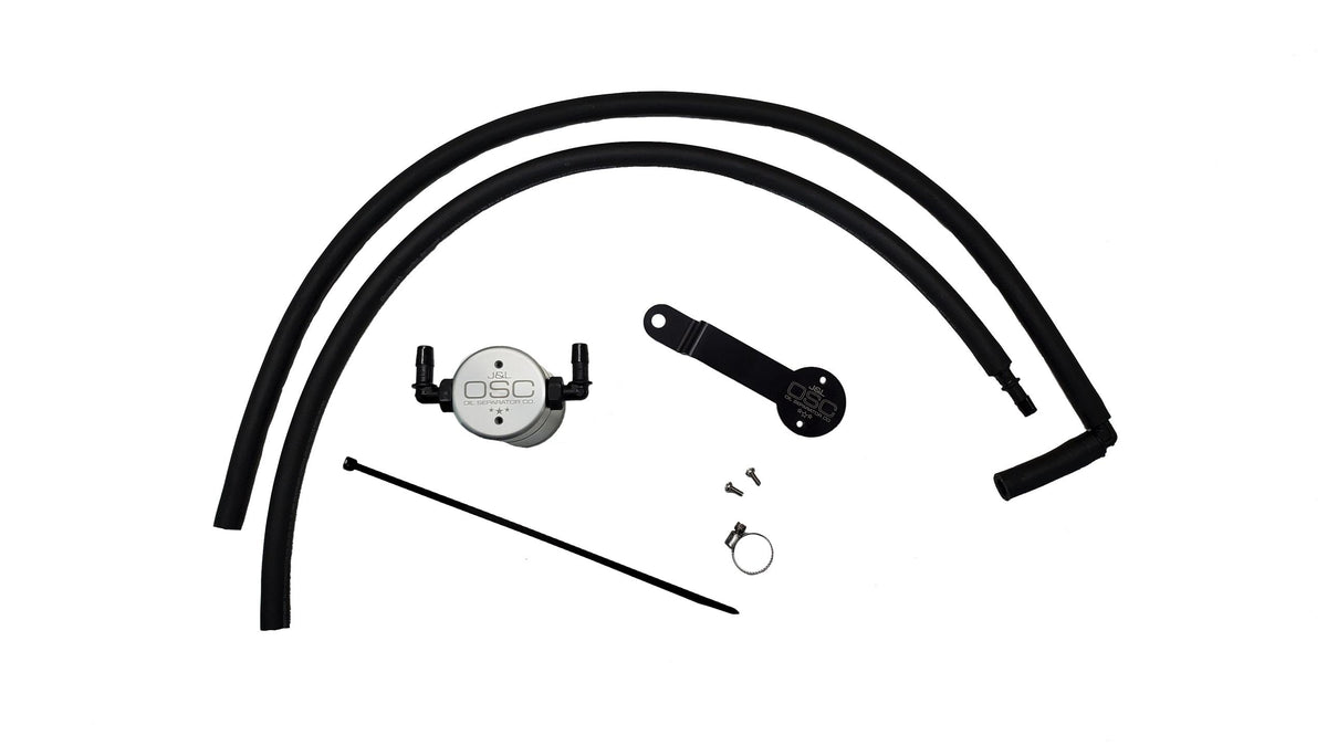 J&L Oil Separators J&L Oil Separator 3.0 Passenger Side, Clear Anodized (2020-2022 Hyundai Palisade 3.8L, 2020-2022 Kia Telluride 3.8L) (2020-2022 Palisade, Telluride) - 3114P-C