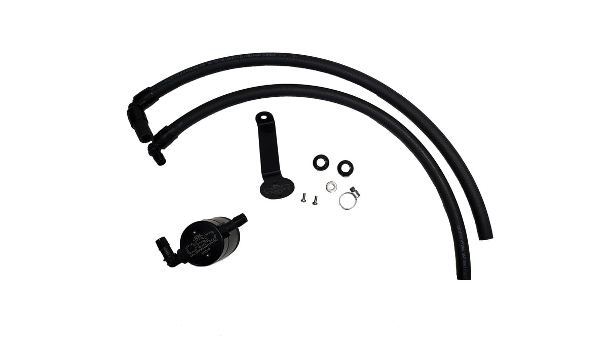 J&L 3.0 Driver Side Oil Separator - Black Anodized (2022 Toyota Tundra 3.5L) - 3115D-B