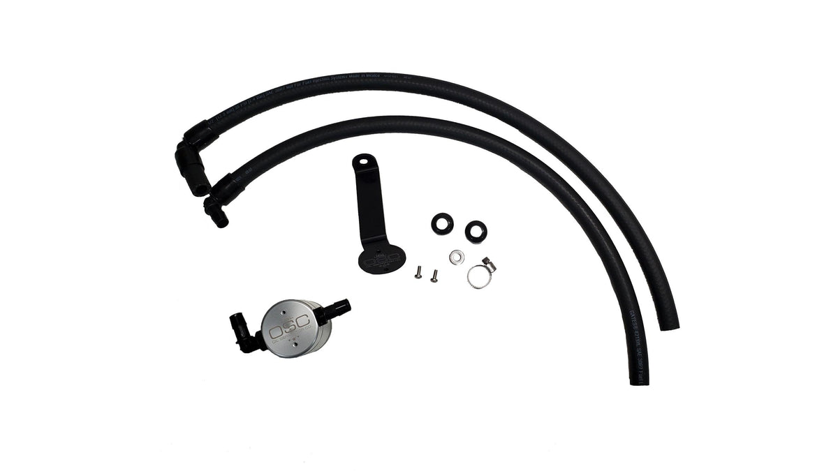 J&L 3.0 Driver Side Oil Separator - Clear Anodized (2022 Toyota Tundra 3.5L) - 3115D-C
