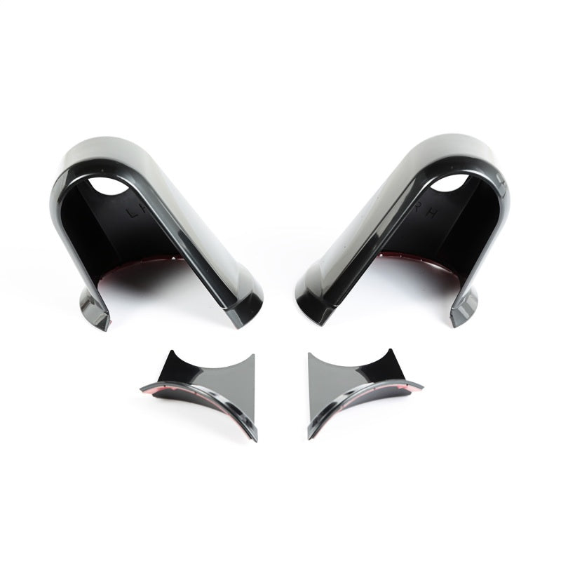 Rugged Ridge Door Mirror Arm Covers Black Paintable; 07-18 Jeep Wrangler Jk/Jku - 13311.05