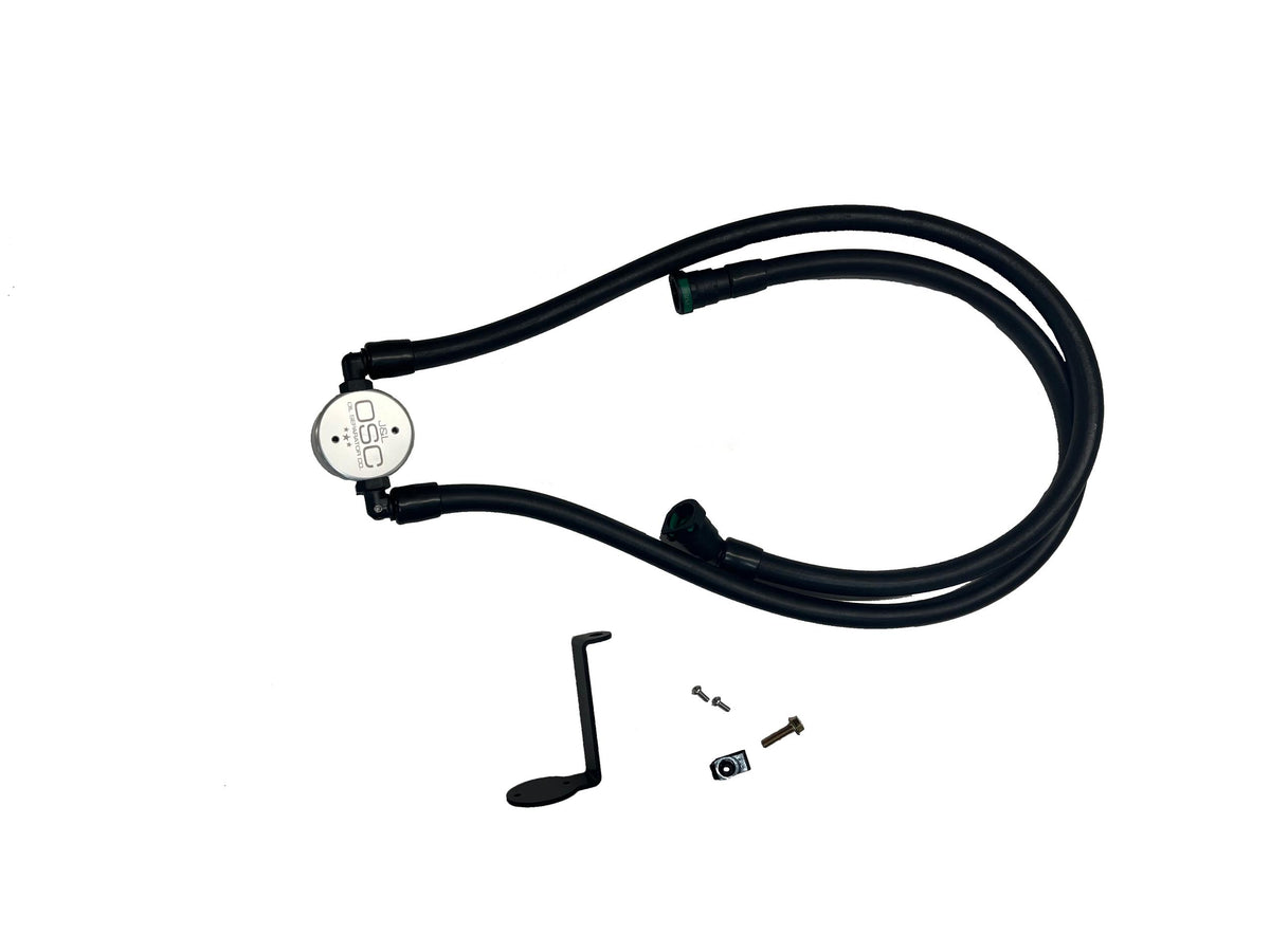 J&L Oil Separator 3.0 PCV Side - Clear Anodized (2025 Explorer 2.3L EcoBoost) - 3121P-C