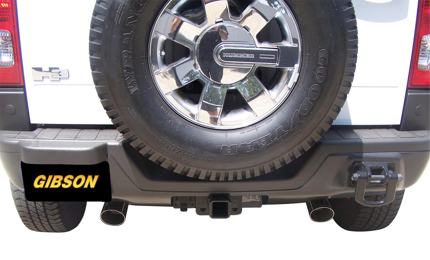 Gibson Exhaust Cat-Back Dual Split Exhaust System; Aluminized (2006-2010 H3, H3 Base) - 312700