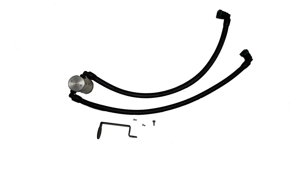J&L Oil Separator 3.0 PCV Side - Black Anodized (2023-2025 Corvette Z06) - 3127P-B