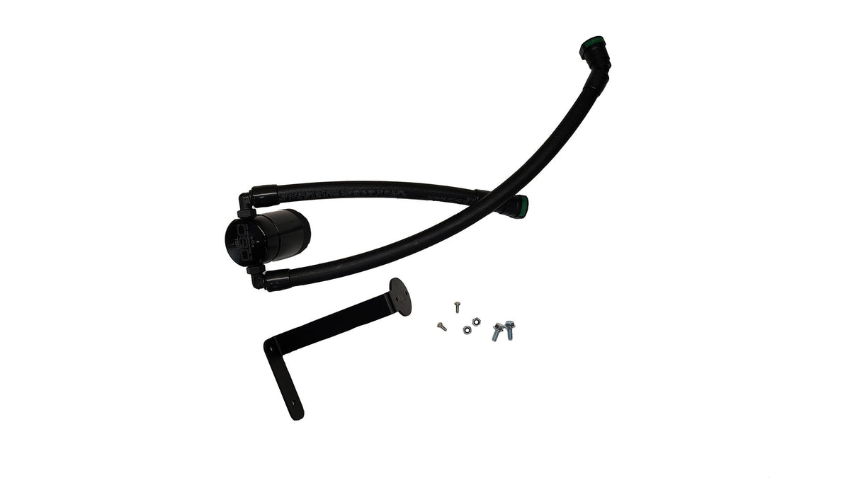 J&L Oil Separator 3.0 Passenger Side, Black Anodized (2021-2026 Ford F-150 - 5.0L) - 3131P-B