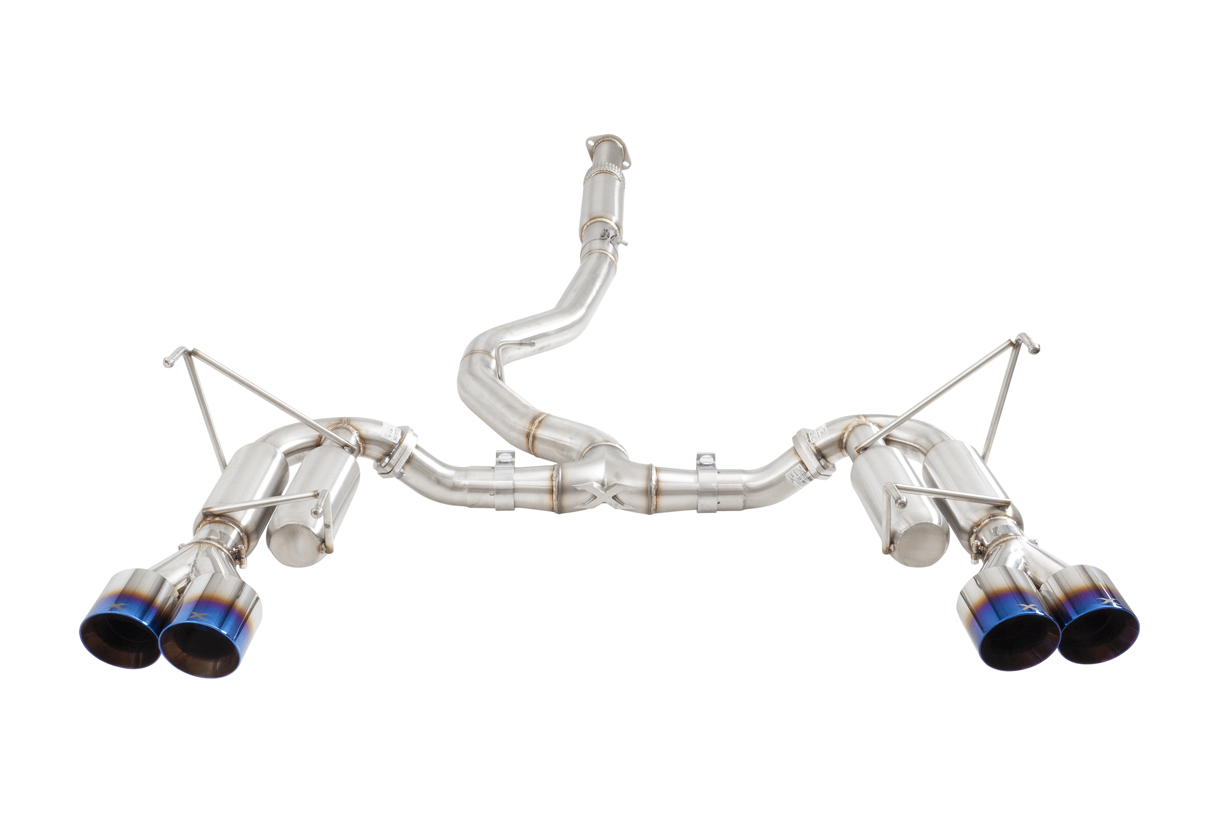 XForce Subaru G3 & VA WRX STI Race cat back system with black tips - ESSW28BKCS