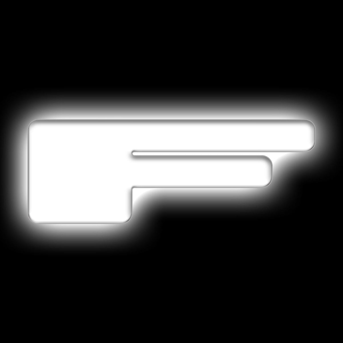 Oracle Lighting Universal Illuminated LED Letter Badges "F" - Matte White Surface Finish - 3140-F-001