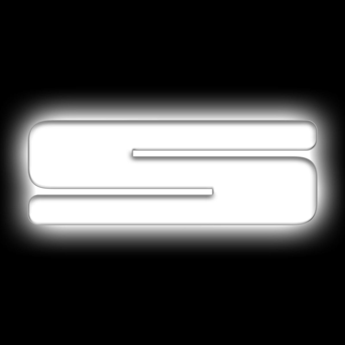 Oracle Lighting Universal Illuminated LED Letter Badges "S" - Matte White Surface Finish - 3140-S-001