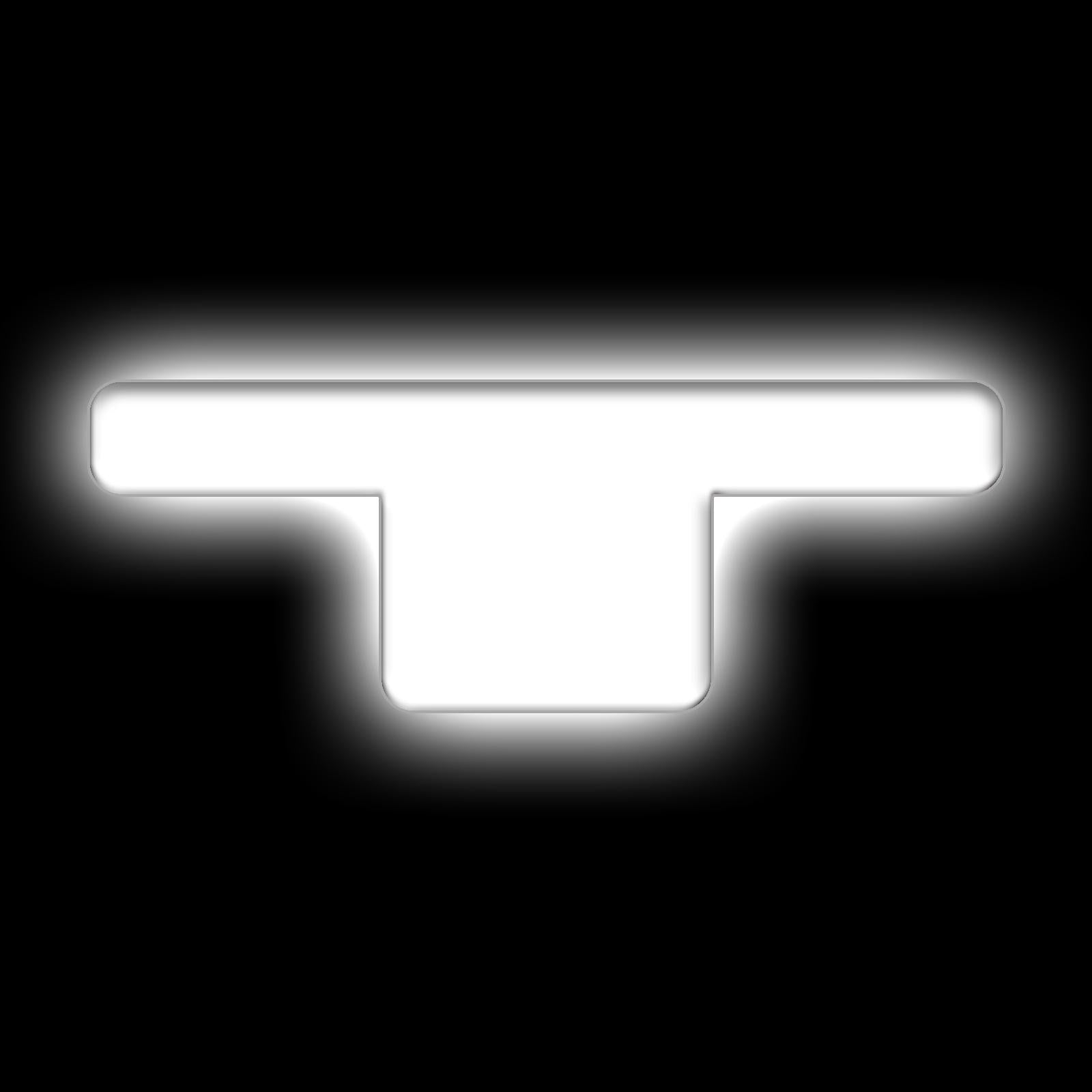 Oracle Lighting Universal Illuminated LED Letter Badges "T" - Matte White Surface Finish - 3140-T-001