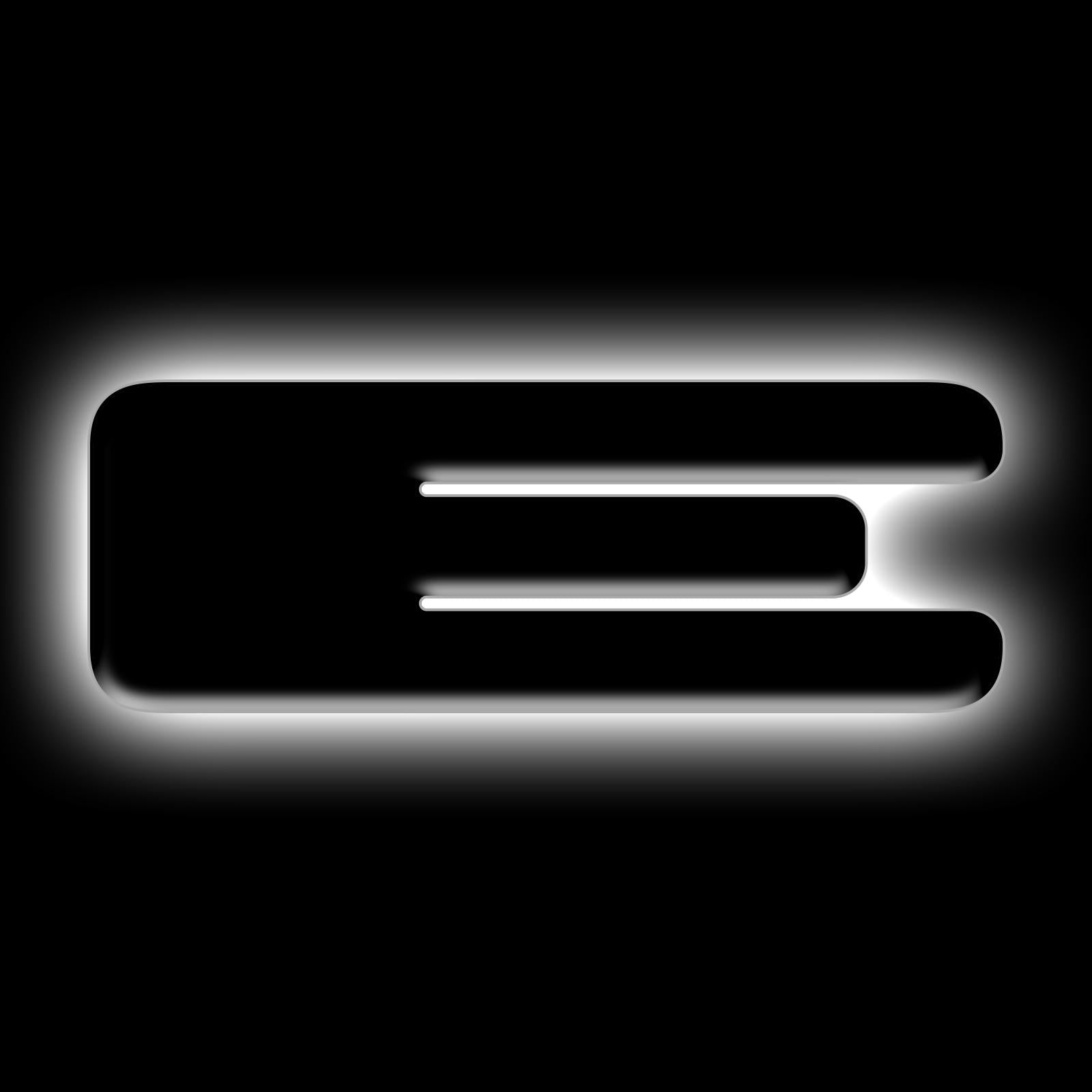 Oracle Lighting Universal Illuminated LED Letter Badges "E" - Matte Black Surface Finish - 3141-E-001