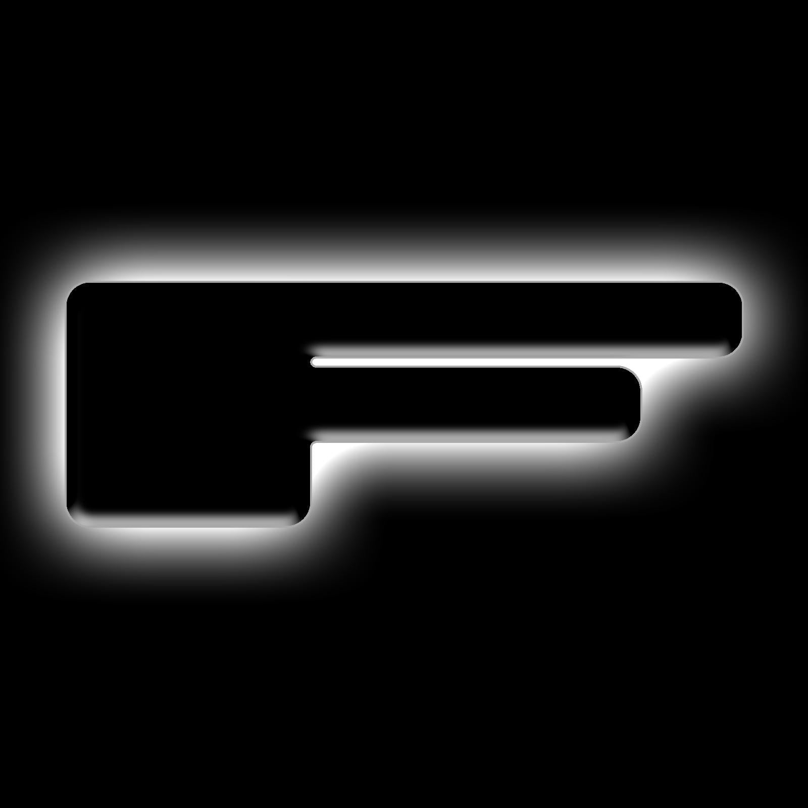 Oracle Lighting Universal Illuminated LED Letter Badges "F" - Matte Black Surface Finish - 3141-F-001