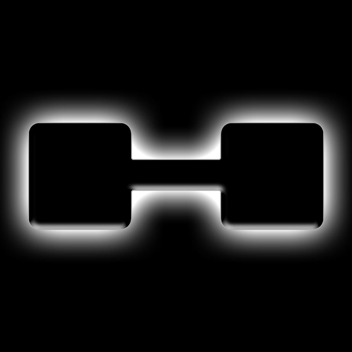 Oracle Lighting Universal Illuminated LED Letter Badges "H" - Matte Black Surface Finish - 3141-H-001