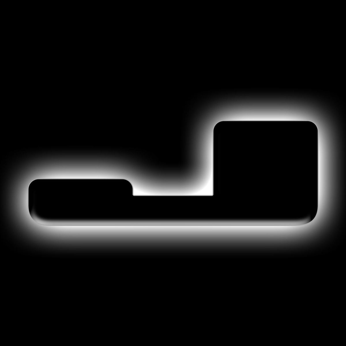 Oracle Lighting Universal Illuminated LED Letter Badges "J" - Matte Black Surface Finish - 3141-J-001