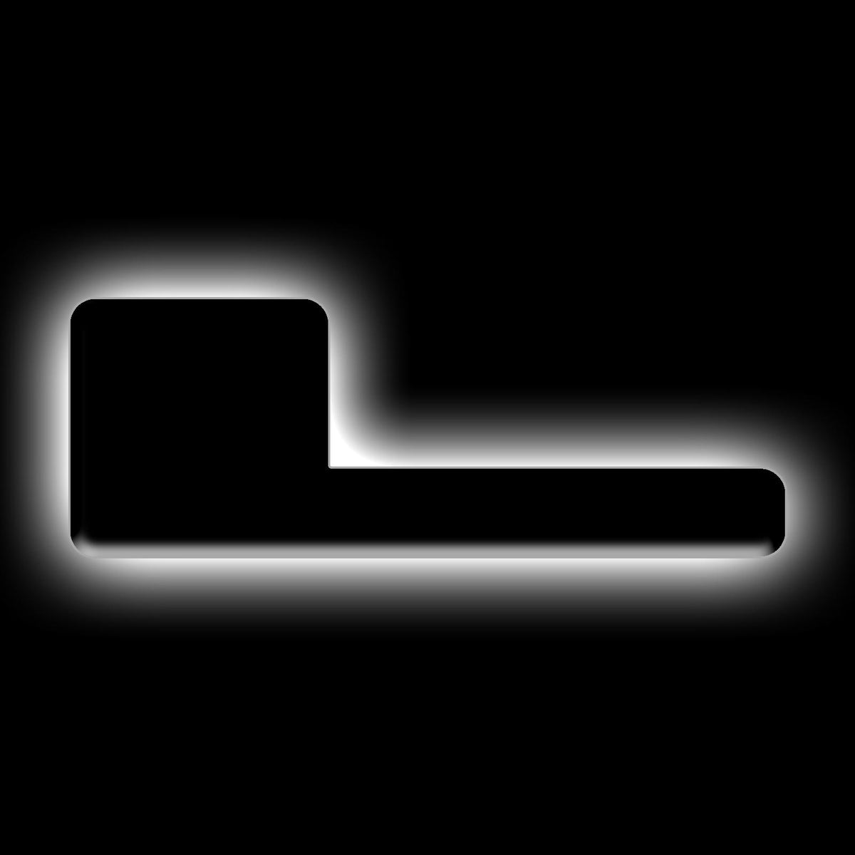 Oracle Lighting Universal Illuminated LED Letter Badges "L" - Matte Black Surface Finish - 3141-L-001