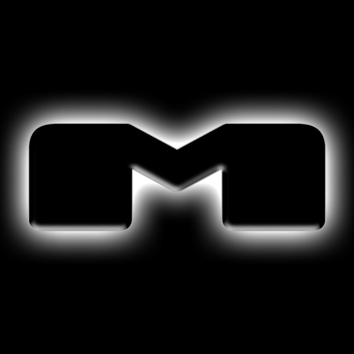 Oracle Lighting Universal Illuminated LED Letter Badges "M" - Matte Black Surface Finish - 3141-M-001