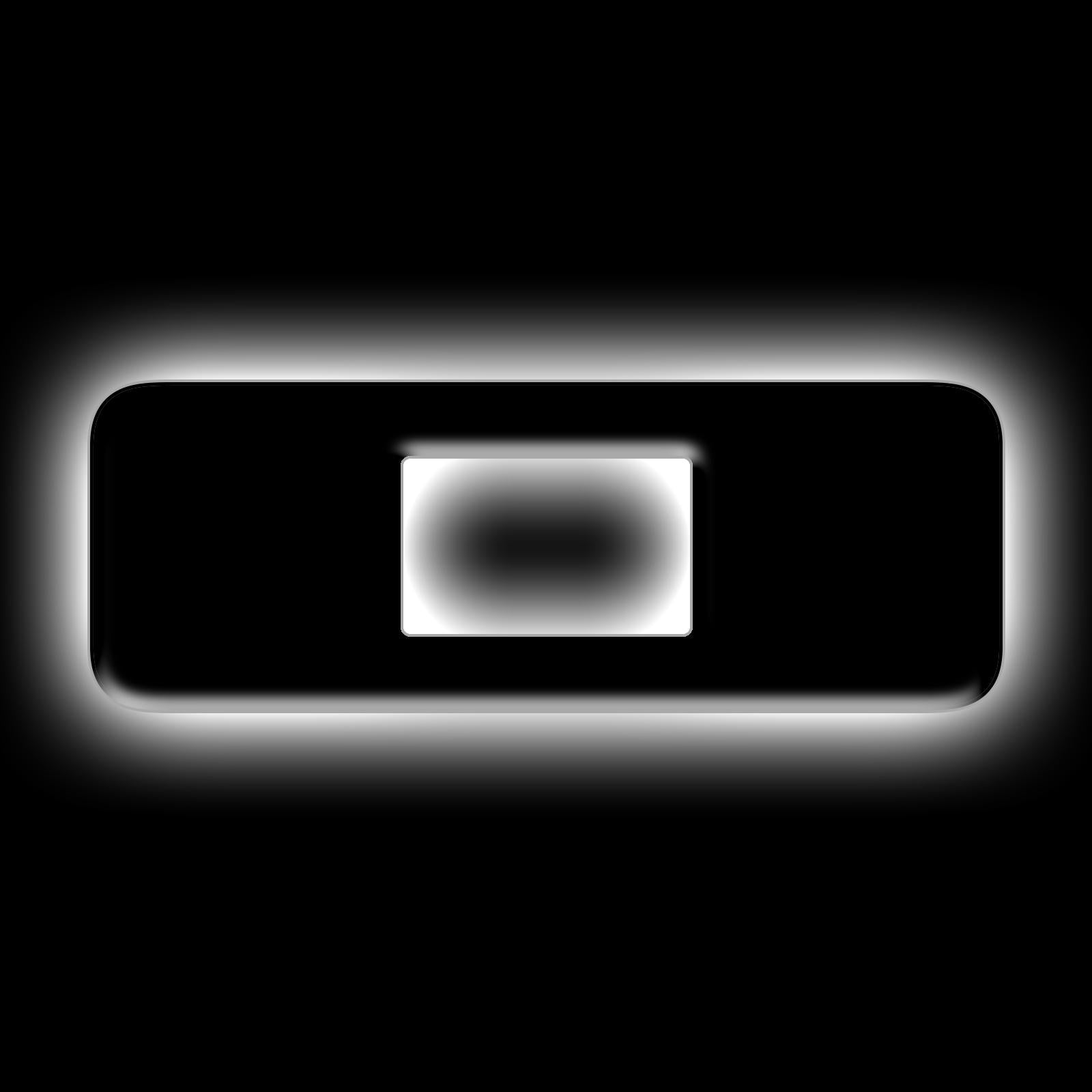 Oracle Lighting Universal Illuminated LED Letter Badges "O" - Matte Black Surface Finish - 3141-O-001