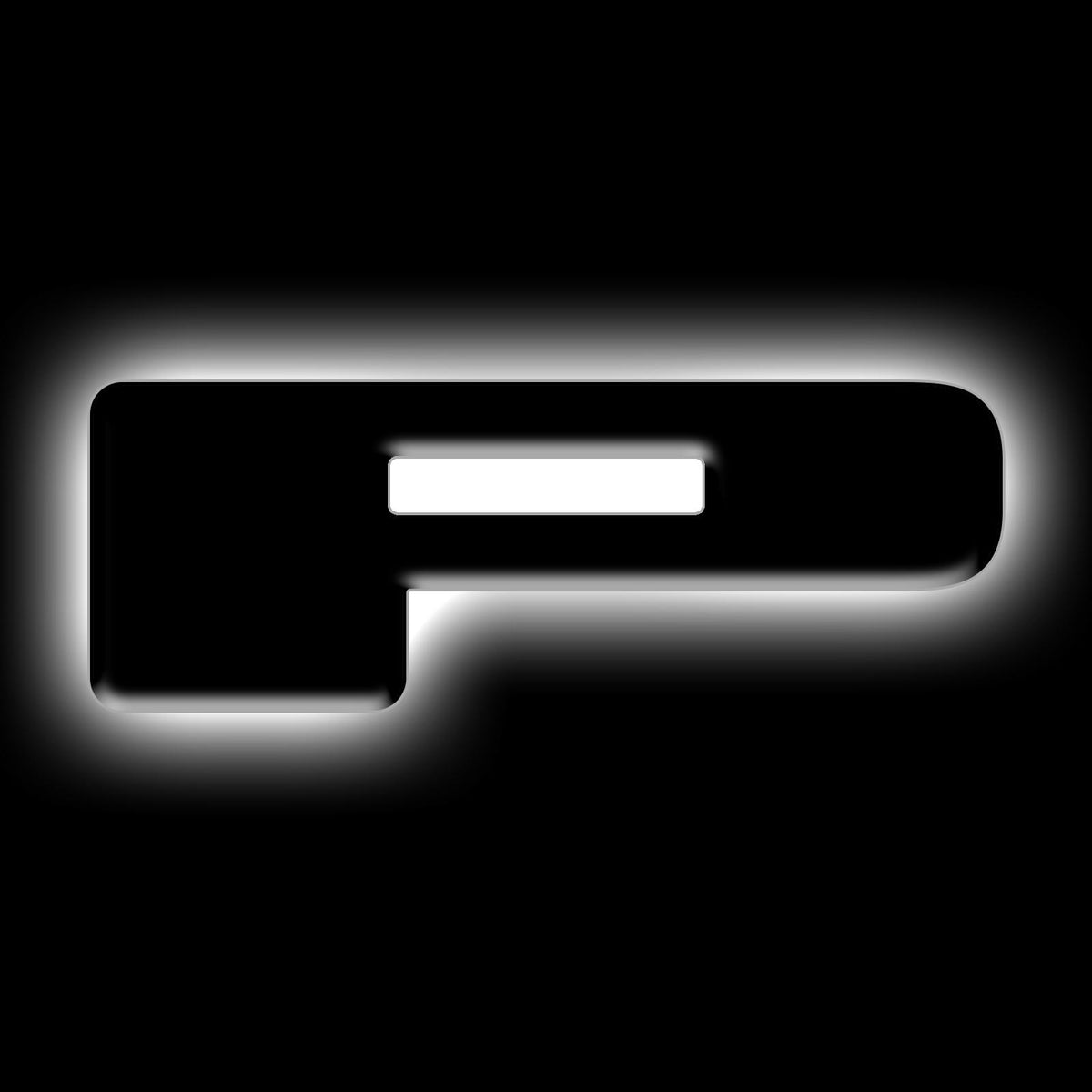 Oracle Lighting Universal Illuminated LED Letter Badges "P" - Matte Black Surface Finish - 3141-P-001