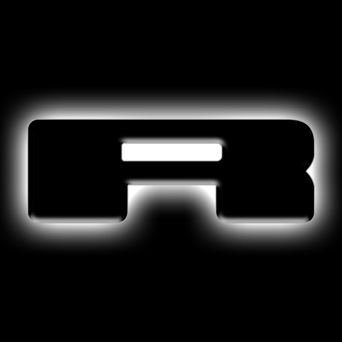 Oracle Lighting Universal Illuminated LED Letter Badges "R" - Matte Black Surface Finish - 3141-R-001
