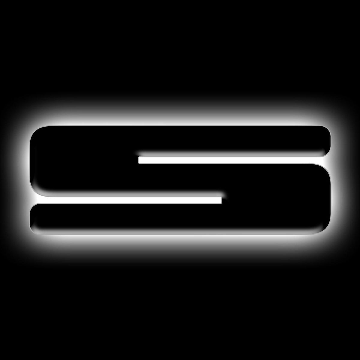 Oracle Lighting Universal Illuminated LED Letter Badges "S" - Matte Black Surface Finish - 3141-S-001