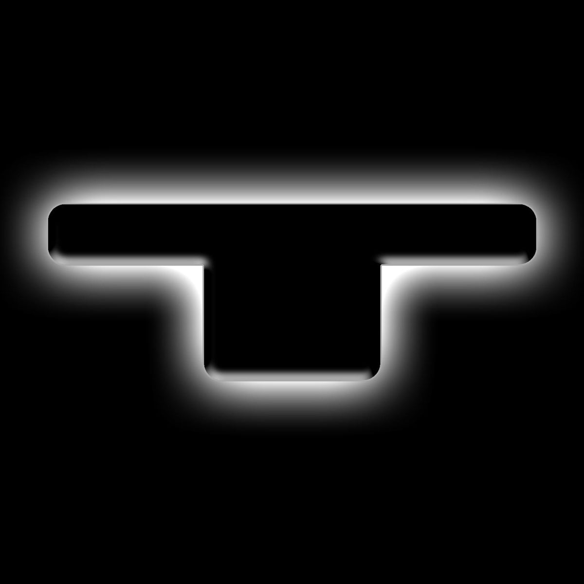 Oracle Lighting Universal Illuminated LED Letter Badges "T" - Matte Black Surface Finish - 3141-T-001