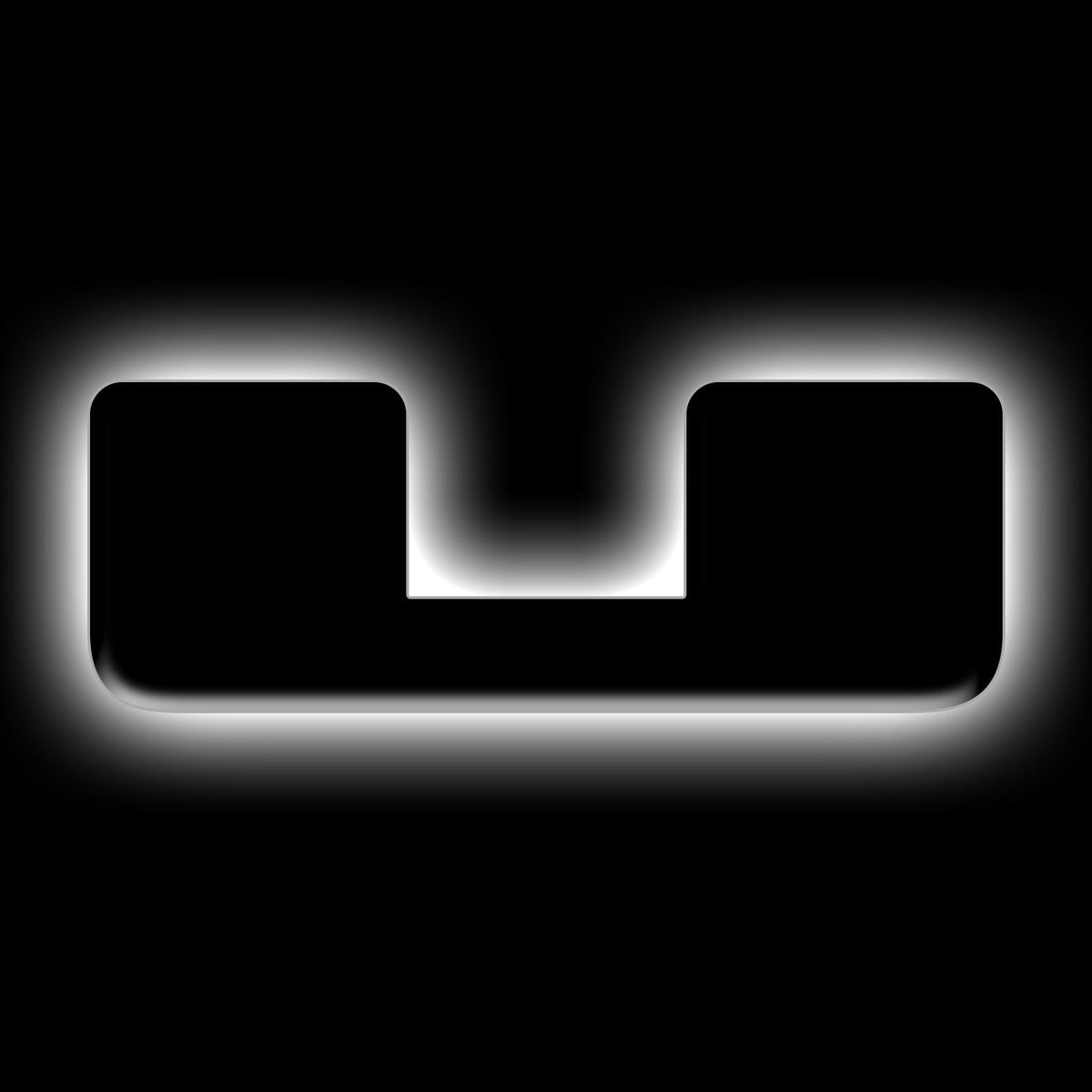 Oracle Lighting Universal Illuminated LED Letter Badges "U" - Matte Black Surface Finish - 3141-U-001