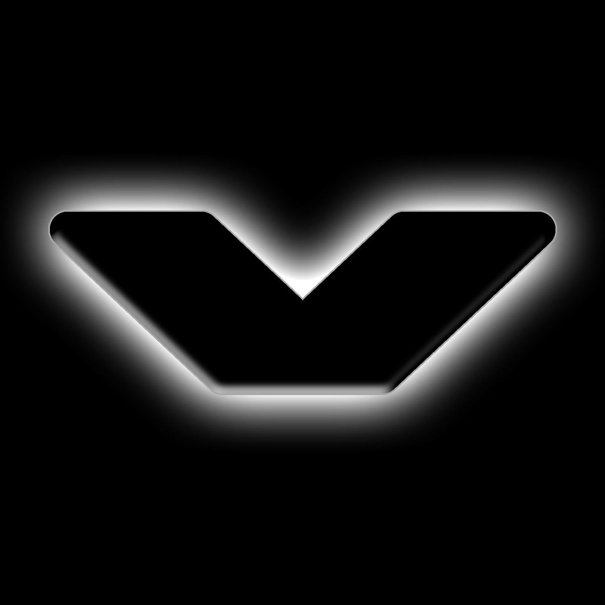 Oracle Lighting Universal Illuminated LED Letter Badges "V" - Matte Black Surface Finish - 3141-V-001
