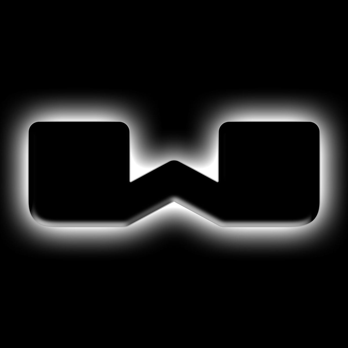 Oracle Lighting Universal Illuminated LED Letter Badges "W" - Matte Black Surface Finish - 3141-W-001