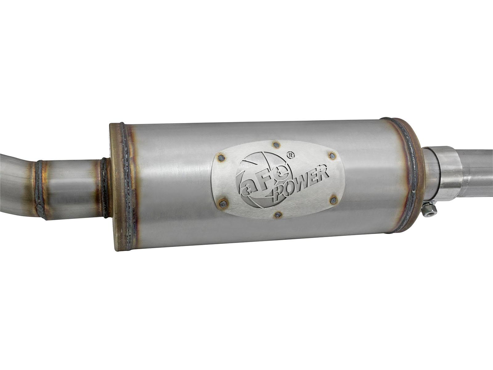 AFE Rebel Series 2-1/2 IN 409 Stainless Steel Cat-Back Exhaust System w/Black Tip - 49-48056-B