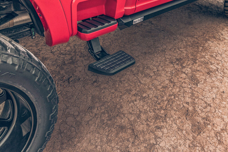 AMP Research Bedstep®2 Flp Dwn Side Bmpr Stp 2023-2025 F-250/350 - Passenger Side Only (2023-2025 F-250 Super Duty, F-350 Super Duty) - 75423-01A
