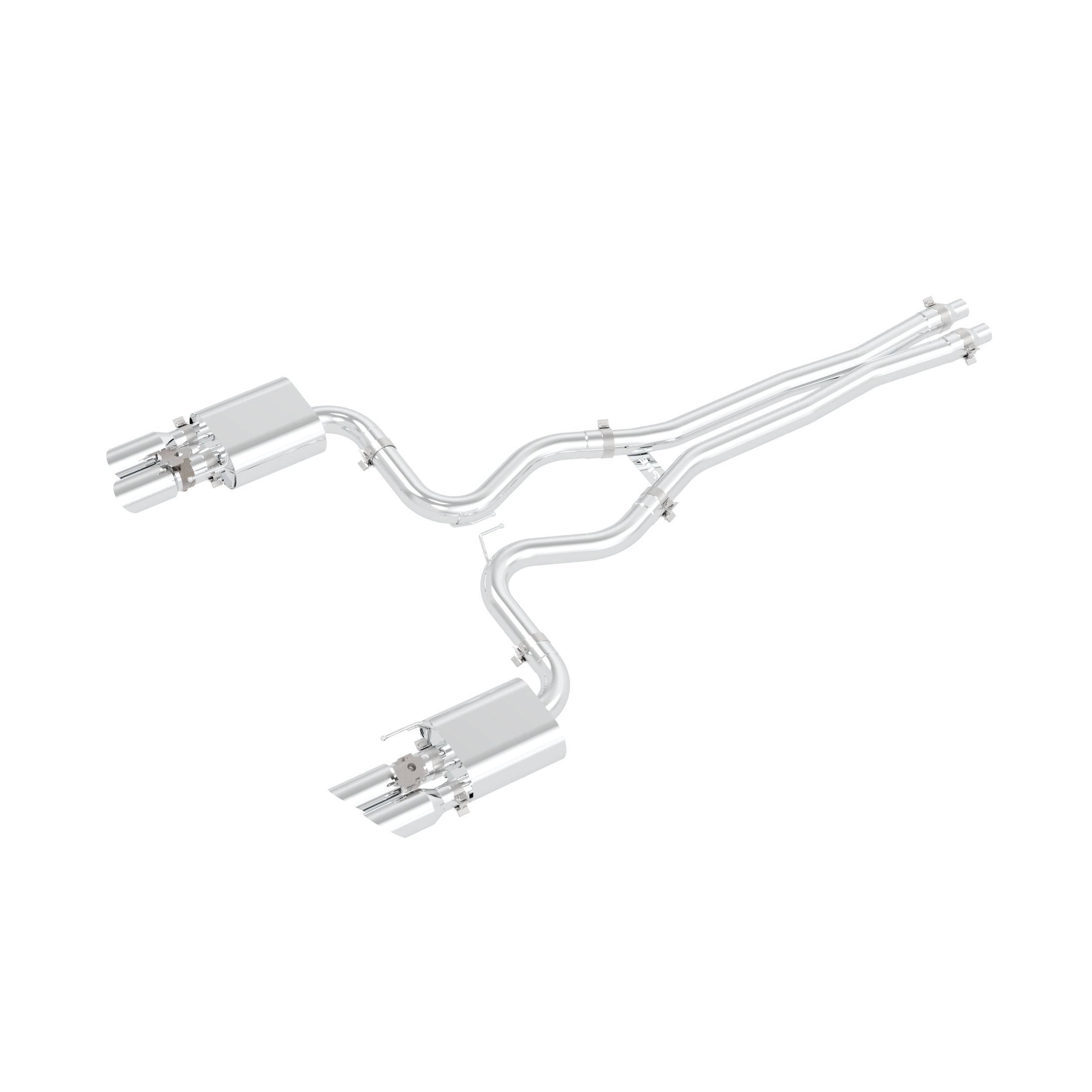 PPE Power Active Exhaust Cat-Back - Polished (2018-2023 Mustang GT) - 317663030