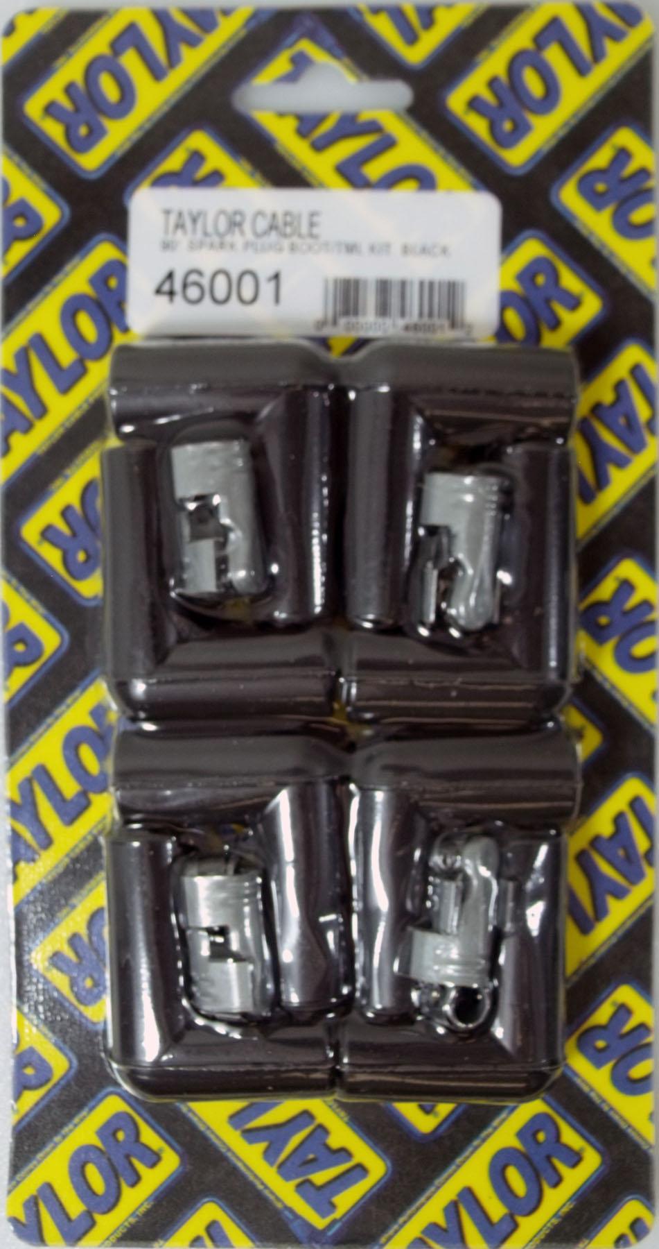 TAYLOR CABLE Spark Plug Boot/Terminal Kit black 90 deg  - 46001