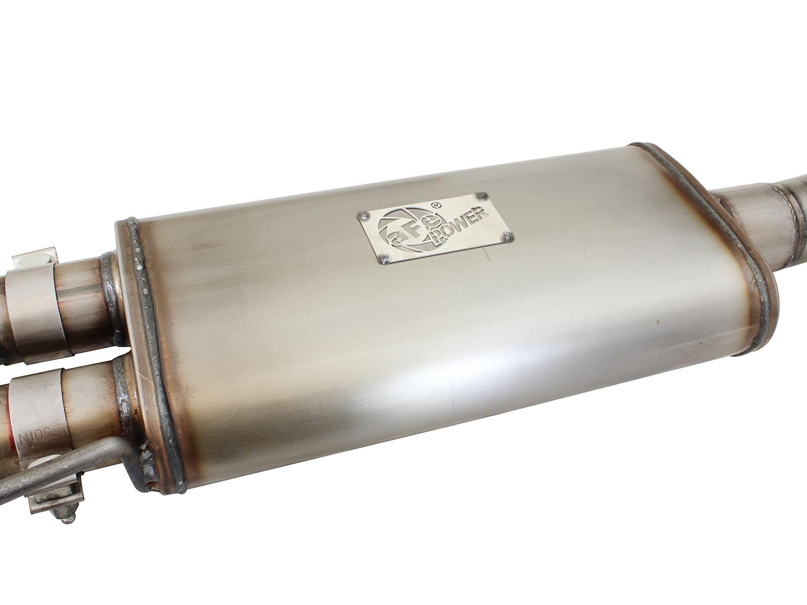 AFE Rebel Series 3 IN to 2-1/2 IN 409 Stainless Steel Cat-Back Exhaust w/Black Tip (2010-2014 F-150, F-150, F-150) - 49-43071-B