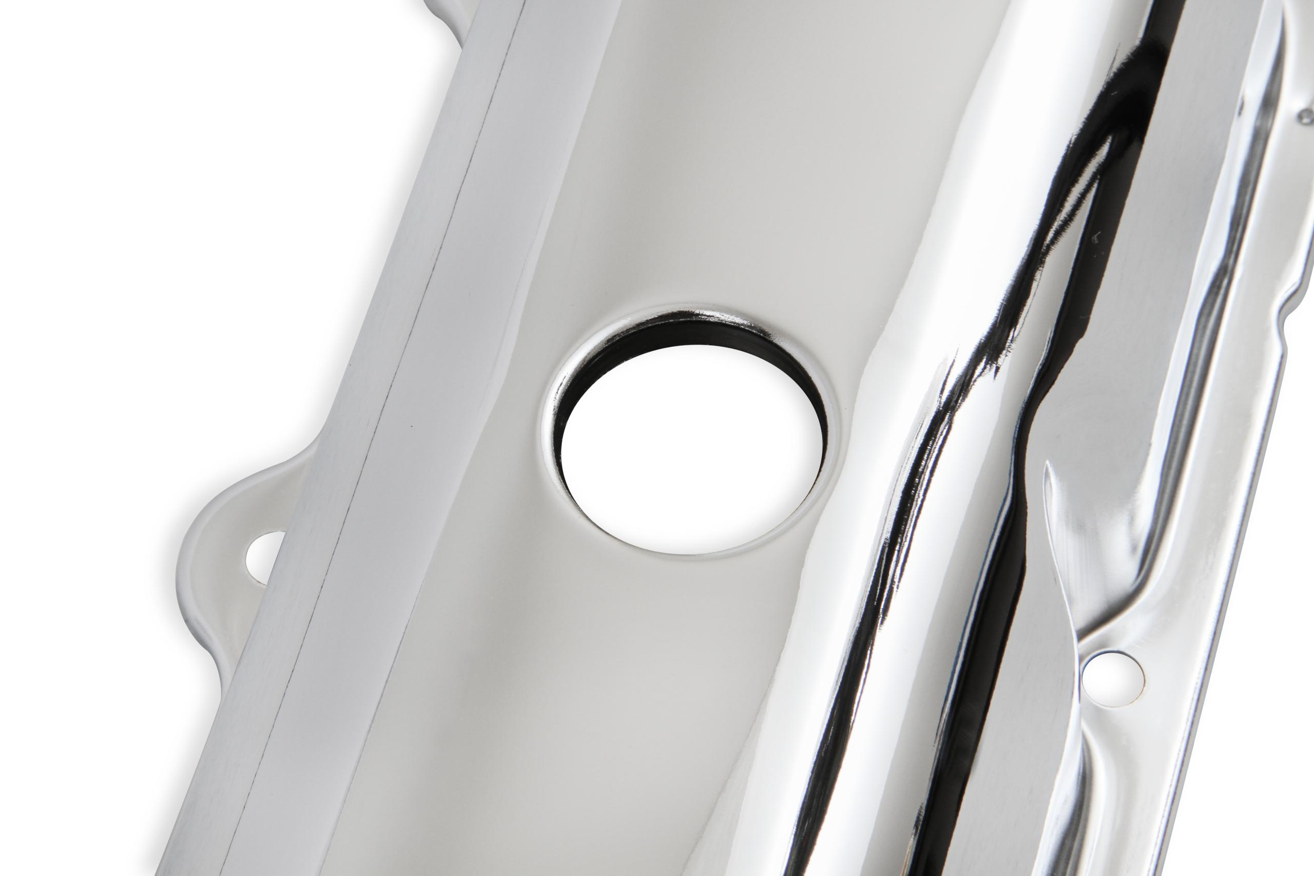 Mr. Gasket Chrome Valve Covers without Baffle.  - 9422