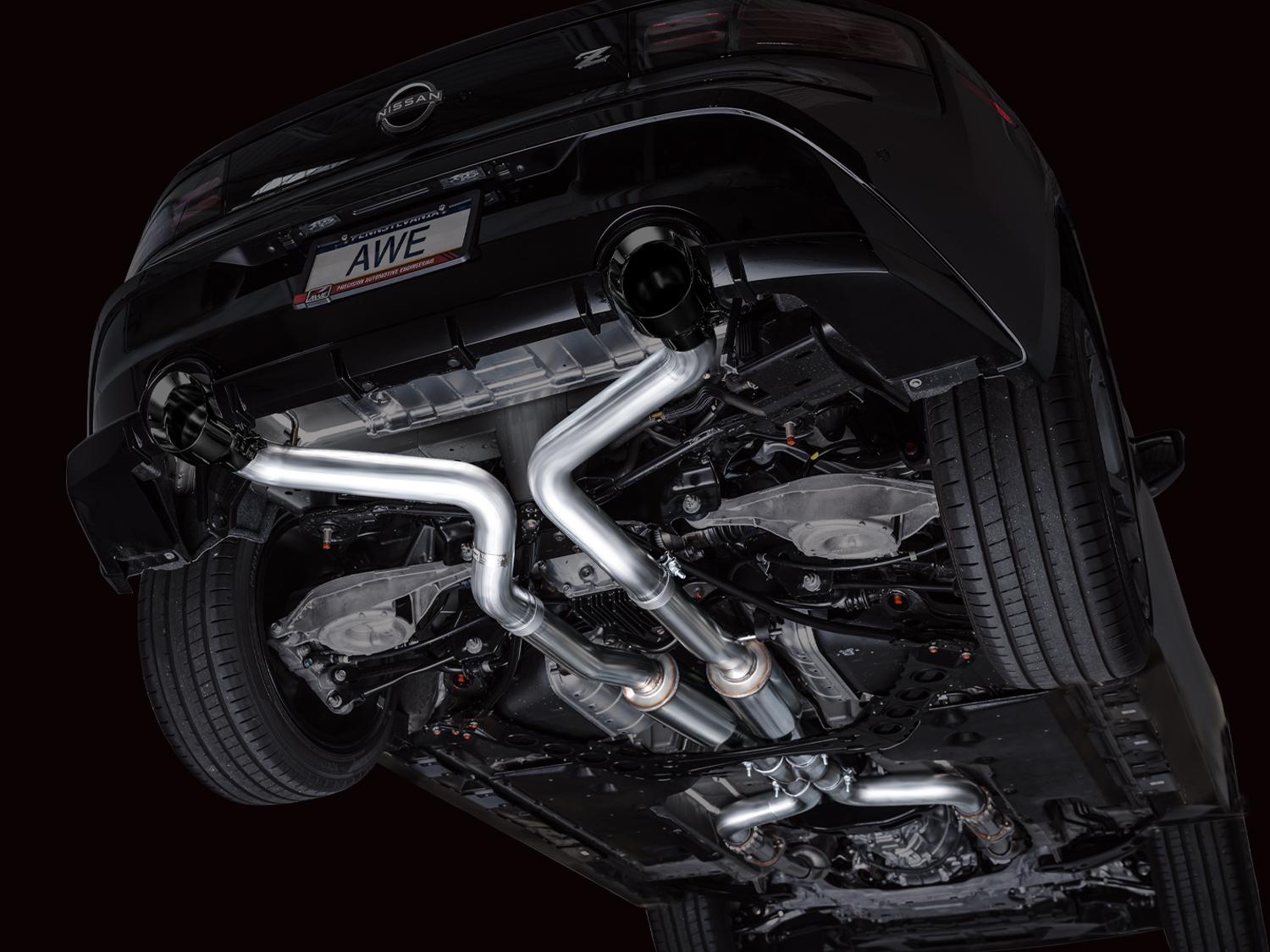 AWE Track Edition for Nissan Z - Diamond Black Tips - 3020-33400