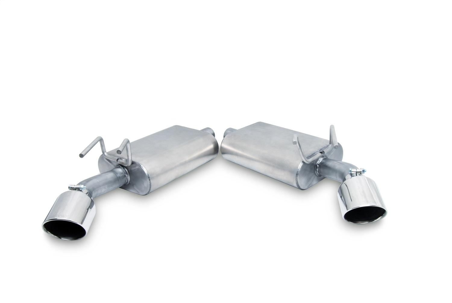 Gibson Exhaust Axle Back Dual Exhaust System; Aluminized (2010-2015 Camaro LS, Camaro LT) - 320001